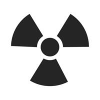 peligro icono.ionizante radiación advertencia de peligro vector signo. vector ilustración en un transparente antecedentes