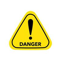 danger vector sign.Hazard warning symbol vector icon flat sign symbol with exclamation