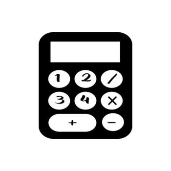 Calculator icon vector design template Symbol for apps and websites on transparent white background eps