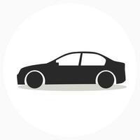 silhouette car icon for logo vehicle branding. View from side. vector illustration