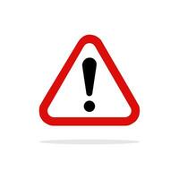 Red exclamation danger sign.Warning Dangerous attention i icon.vector illustration vector