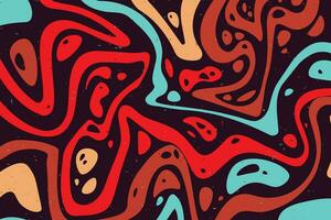 Abstract psychedelic groovy background. vector