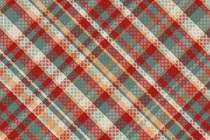 Tartan plaid pattern with texture and retro color. vector