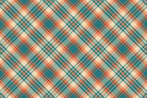 Tartan plaid pattern with texture and retro color. vector