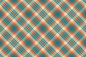 Tartan plaid pattern with texture and retro color. vector