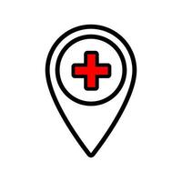 Medical map pin location image Vector illustration