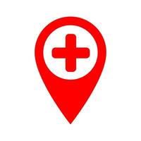 Medical map pin location image Vector illustration