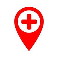 Medical map pin location image Vector illustration