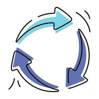 Cursor Controls Hand Drawn Icon vector