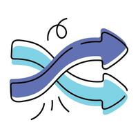 Cursor Controls Hand Drawn Icon vector