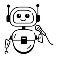 Artificial Intelligence Linear Icon vector