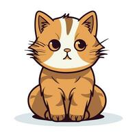 Vector Art of a Cute Cat-Sitting cartoon flat cartoon illustration. cute cat-sitting cartoon vector icon illustration