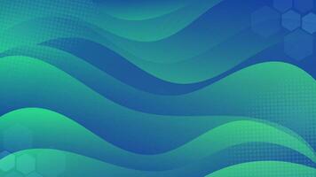 Abstract Green blue Background with Wavy Shapes. flowing and curvy shapes. This asset is suitable for website backgrounds, flyers, posters, and digital art projects. vector