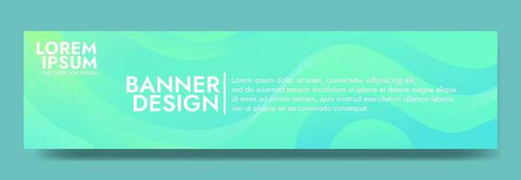 Abstract green banner color with a unique wavy design. It is ideal for creating eye catching headers, promotional banners, and graphic elements with a modern and dynamic look. vector