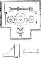 23. Development in profile of a portion, 24. Parallel bars, 25. Plan a large gym, vintage engraving. vector