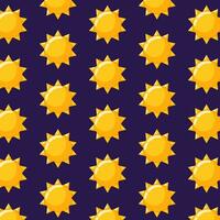 Sun seamless pattern in cartoon style. Background for bed linen, package, wallpaper. Vector illustration.