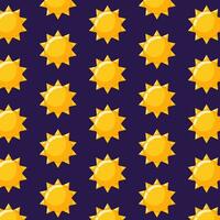 Sun seamless pattern in cartoon style. Background for bed linen, package, wallpaper. Vector illustration.