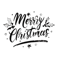 AI generated Merry Christmas, hand drawn, minimal, calligraphy, logo designs png