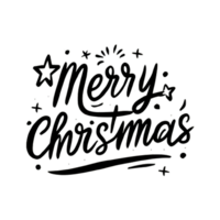 ai generado alegre Navidad, mano dibujado, mínimo, caligrafía, logo diseños png