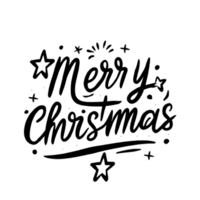 ai généré joyeux Noël, main dessiné, minimal, calligraphie, logo dessins png