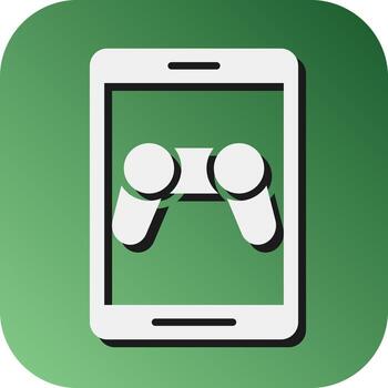 Tablet Controller Vector Glyph Gradient Background Icon For Personal And Commercial Use.