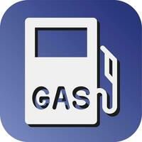 Gas Station Vector Glyph Gradient Background Icon For Personal And Commercial Use.