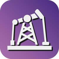 Oil Field Vector Glyph Gradient Background Icon For Personal And Commercial Use.