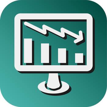 disminución vector glifo degradado antecedentes icono para personal y comercial usar.