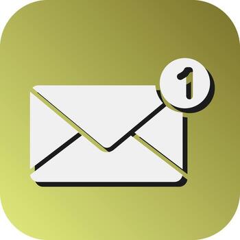 mensaje vector glifo degradado antecedentes icono para personal y comercial usar.