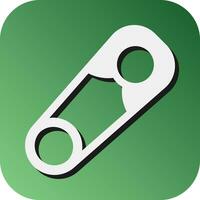 Safety Pin Vector Glyph Gradient Background Icon For Personal And Commercial Use.
