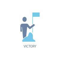 victoria concepto línea icono. sencillo elemento ilustración. victoria concepto contorno símbolo diseño. vector