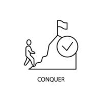 conquer concept line icon. Simple element illustration. conquer concept outline symbol design. vector