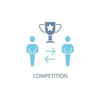 competition concept line icon. Simple element illustration. competition concept outline symbol design. vector