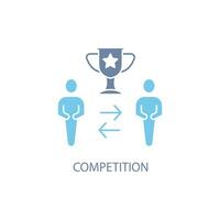 competition concept line icon. Simple element illustration. competition concept outline symbol design. vector