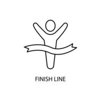 finish line concept line icon. Simple element illustration. finish line concept outline symbol design. vector