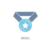 medal line concept line icon. Simple element illustration. medal line concept outline symbol design. vector