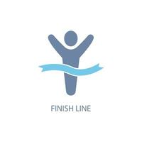 finish line concept line icon. Simple element illustration. finish line concept outline symbol design. vector