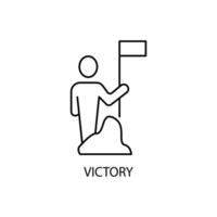 victory concept line icon. Simple element illustration. victory concept outline symbol design. vector