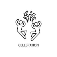 Celebration line concept line icon. Simple element illustration. Celebration line concept outline symbol design. vector