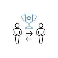 competition concept line icon. Simple element illustration. competition concept outline symbol design. vector