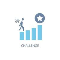 challenge concept line icon. Simple element illustration. challenge concept outline symbol design. vector