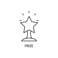 prize concept line icon. Simple element illustration. prize concept outline symbol design. vector