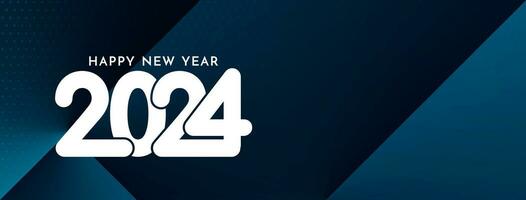 Decorative Happy new year 2024 stylish banner design vector