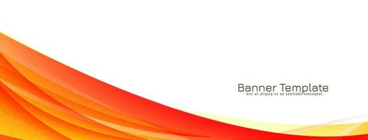 Dynamic Yellow and orange color wavy stylish banner design vector