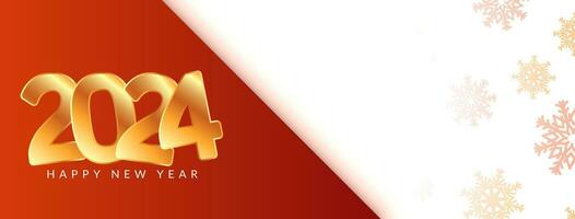 Happy new year 2024 decorative stylish banner design vector