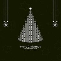 Merry Christmas festival greeting card modern design vector