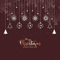 Merry Christmas festival decorative elegant background vector