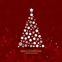 Beautiful Merry Christmas festival decorative festive card design vector