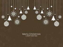 Modern stylish Merry Christmas festival background design vector