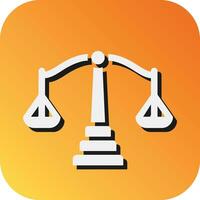 Justice Scale Vector Glyph Gradient Background Icon For Personal And Commercial Use.